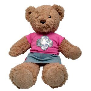 Build A Bear Workshop Bear Girl Scouts Trefoil T Shirt Denim Jean Skirt Set